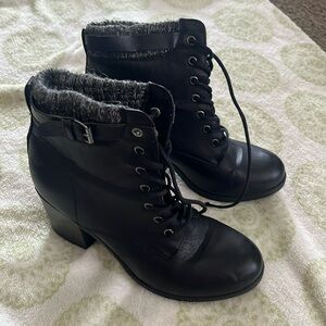 Black Mia lace up boots